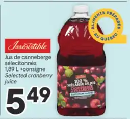 Brunet IRRESISTIBLES Jus de canneberge sélecitonnés offer