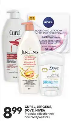 Brunet CUREL, JERGENS, DOVE, NIVEA Produits sélectionnés offer