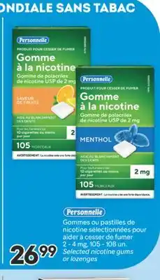 Brunet PERSONNELLE Gommes ou pastilles de nicotine sélectionnées pour aider à cesser de fumer offer