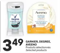 Brunet GARNIER, DEGREE, AVEENO Produits sélectionnés offer