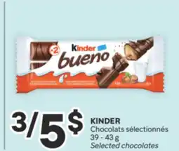 Brunet KINDER Chocolats sélectionnés offer