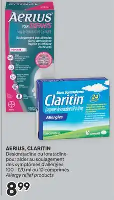 Brunet AERIUS, CLARITIN Desloratadine ou loratadine pour aider au soulagement des symptômes d'allergies offer