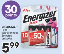 Brunet ENERGIZER Piles sélectionnées offer