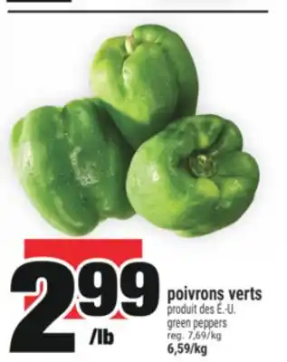 Super C poivrons verts | green peppers offer