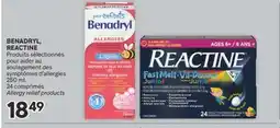 Brunet BENADRYL, REACTINE Produits pour aider au soulagement d allergies offer