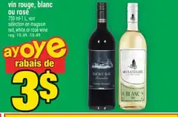 Super C VIN ROUGE, BLANC OU ROSÉ | RED, WHITE OR ROSÉ WINE offer