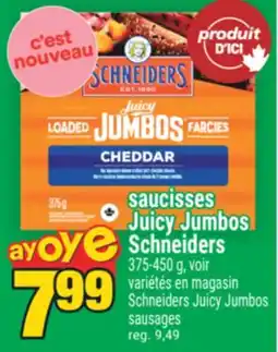 Super C saucisses Juicy Jumbos Schneiders | Schneiders Juicy Jumbos sausages offer