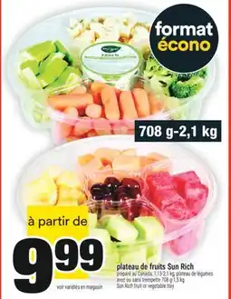 Super C PLATEAU DE FRUITS SUN RICH | SUN RICH FRUIT OR VEGETABLE TRAY offer