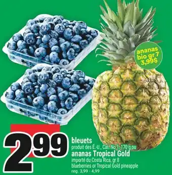 Super C bleuets ou ananas Tropical Gold | blueberries or Tropical Gold pineapple offer
