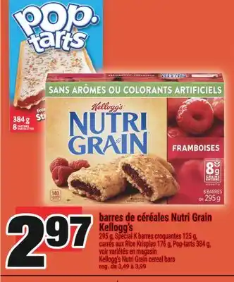 Super C barres de céréales Nutri Grain Kellogg's | Kellogg's Nutri Grain cereal bars offer