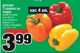 Super C POIVRONS 3 COULEURS OU ROUGES | 3 COLORS OR RED PEPPERS offer