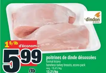Super C POITRINES DE DINDE DÉSOSSÉES | BONELESS TURKEY BREASTS offer