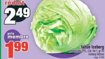 Super C LAITUE ICEBERG | ICEBERG LETTUCE offer