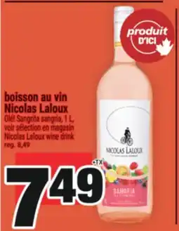 Super C boisson au vin Nicolas Laloux | Nicolas Laloux wine drink offer