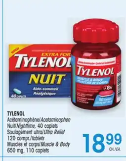 Uniprix TYLENOL Acétaminophène/Acetominohen offer