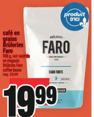 Super C CAFÉ EN GRAINS BRÛLERIES FARO | BRÛLERIES FARO COFFEE BEANS offer