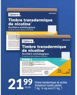 Uniprix OPTION+ Timbres transdermiques de nicotine Transdermal nicotine patches offer