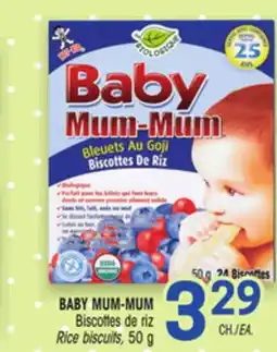 Uniprix BABY MUM-MUM Biscottes de riz / Rice biscuits offer