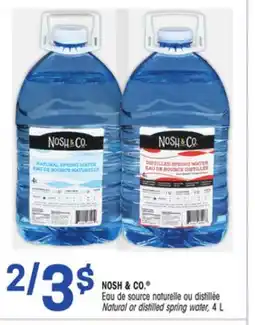 Uniprix NOSH & CO. Eau de source naturelle ou distillée/Natural or distilled spring water offer
