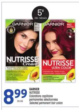 Uniprix GARNIER NUTRISSE Colorations capillaires permanentes sélectionnées/Selected permanent hair colors offer
