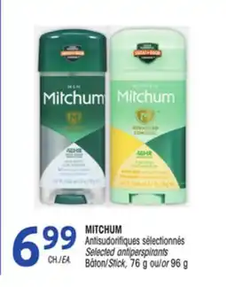 Uniprix MITCHUM Antisudorifiques sélectionnés/ Selected antiperspirants offer