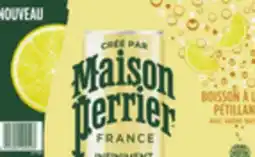 Uniprix MAISON PERRIER Eau de source naturelle gazéifiée Carbonated natural spring water Canettes/Cans offer