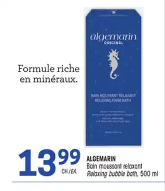 Uniprix ALGEMARIN Bain moussant relaxant/Relaxing bubble bath offer