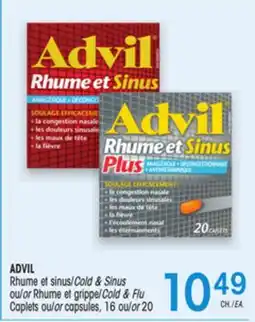 Uniprix ADVIL Rhume et sinus Cold & Sinus ou/or Rhume et grippe/Cold & Flu offer
