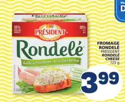 Marché Bonichoix PRÉSIDENT RONDELÉ CHEESE offer