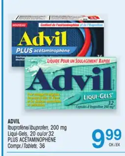 Uniprix ADVIL Ibuprofène/Ibuprofen, Liqui-Gels, PLUS ACÉTAMINOPHÈNE Compr./Tablets offer