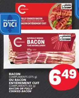Marché Bonichoix BACON COMPLIMENTS (375 g) BACON OR FULLY COOKED BACON offer
