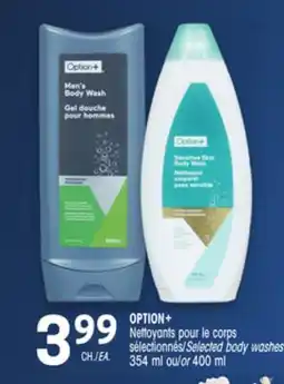 Uniprix OPTION+ Nettoyants pour le corps sélectionnés/Selected body washes offer