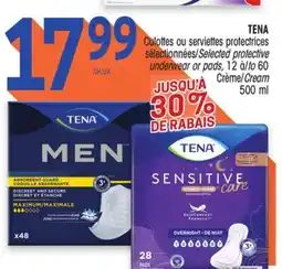 Uniprix TENA Culottes ou serviettes protectrices sélectionnées/Selected protective underwear or pads offer