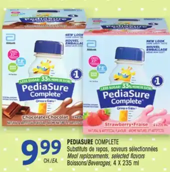 Uniprix PEDIASURE COMPLETE Substituts de repas, saveurs sélectionnées/ Meal replacements, selected flavors offer