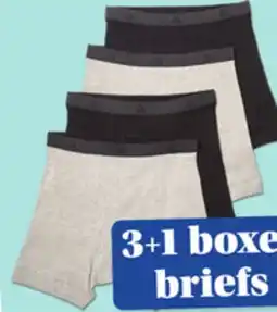 Giant Tiger Men's 3+1 boxer briefs offer