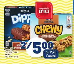 Marché Bonichoix QUAKER CHEWY, DIPPS BARS offer