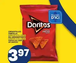 Marché Bonichoix DORITOS TORTILLAS CHIPS OR SNACKS CHEETOS (170 à 285 g) offer