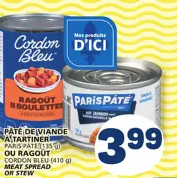 Marché Bonichoix TARTINER CORDON BLEU (410 g) MEAT SPREAD offer