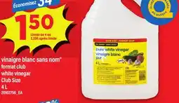 Maxi VINAIGRE BLANC SANS NOM | WHITE VINEGAR, 4 L offer