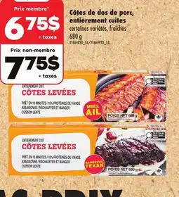 Maxi CÔTES DE DOS DE PORC, ENTIÈREMENT CUITES, 680 G offer