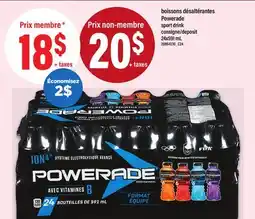 Maxi BOISSONS DÉSALTÉRANTES POWERADE | SPORT DRINK, 24X591 ML offer