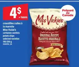 Maxi CROUSTILLES CUITES À LA MARMITE MISS VICKIE'S | POTATO CHIPS, 190/200 G offer