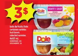 Maxi BOLS DE FRUITS DOLE | FRUIT BOWLS, 4X107 ML offer