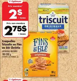 Maxi CRAQUELINS TRISCUITS OU FINS AU CHRISTIE, 180-200 G offer