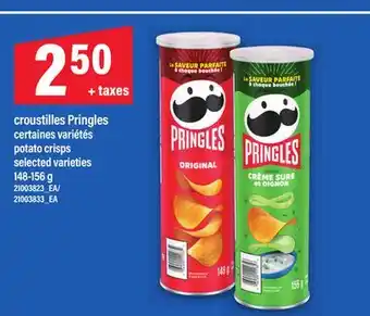 Maxi CROUSTILLES PRINGLES | POTATO CRISPS, 148-156 G offer
