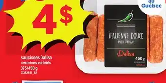 Maxi SAUCISSES DALISA, 375/450 G offer