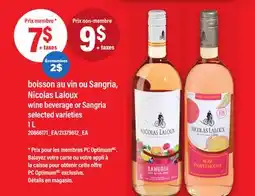 Maxi BOISSON AU VIN OU SANGRIA, NICOLAS LALOUX | WINE BEVERAGE OR SANGRIA offer