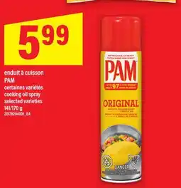Maxi ENDUIT À CUISSON PAM | COOKING OIL SPRAY, 141/170 G offer