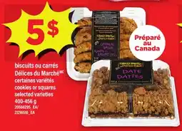 Maxi BISCUITS OU CARRÉS DÉLICES DU MARCHÉ | COOKIES OR SQUARES, 400-456 G offer