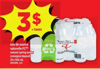 Maxi EAU DE SOURCE NATURELLE PC | NATURAL SPRING WATER, 24 X 500 ML offer